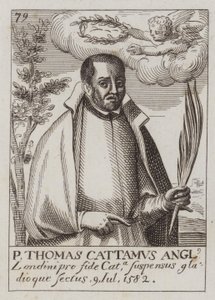 Thomas Cottam, padre católico inglês e mártir (gravura)