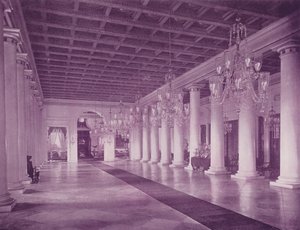Marble Hall, Casa do Governo, Calcutá (foto a p/b)