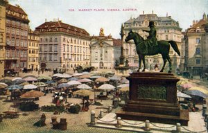 Market Place, Viena, Áustria (foto a cores) de (after) English photographer