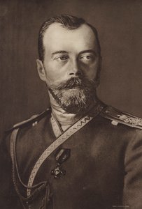 Nicholas II, Czar da Rússia (foto a p/b) de (after) English photographer
