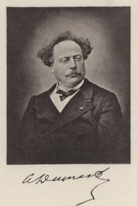 Alexandre Dumas, o Jovem, romancista francês (foto a p/b) de (after) French Photographer