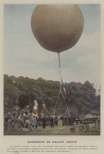 Ascensão en Ballon Captif (foto colorida) de (after) French Photographer