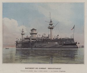 Navio de combate "Redoutable" (foto colorida) de (after) French Photographer