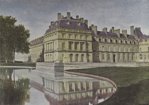 Fontainebleau, Cour de la Fontaine (foto colorida) de (after) French Photographer