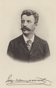 Guy de Maupassant, escritor de contos e romancista francês (foto a p/b) de (after) French Photographer