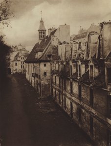 O interior do Hospice des Menages em 1868 (foto a p/b) de (after) French Photographer