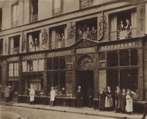 O restaurante Pied-de-Mouton, rue Vauvilliers (foto a p/b) de (after) French Photographer