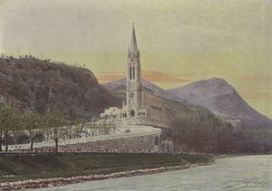Lourdes, A Basílica (foto colorida) de (after) French Photographer