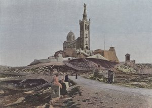 Marselha, Notre-Dame de la Garde (foto colorida) de (after) French Photographer