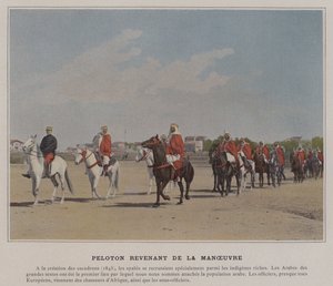 Peloton Revenant de la Manoeuvre (foto colorida) de (after) French Photographer