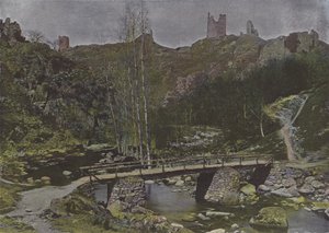 Ruines de Crozant (foto colorida) de (after) French Photographer