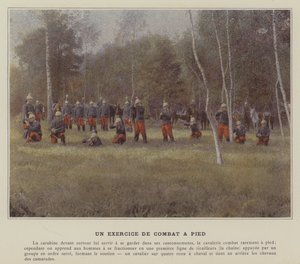Un Exercice de Combat a Pied (foto colorida) de (after) French Photographer