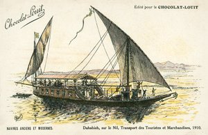 Dahabieh, no Nilo, Transporte de turistas e de mercadorias de (after) French School
