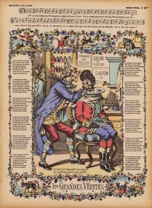 Les Grandes Verites (gravura a cores) de (after) French School