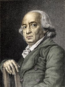 Retrato de Johann Gottfried von Herder poeta e filósofo alemão - Retrato do escritor e filósofo alemão Johann Gottfried Herder (1744-1803) - Gravura de colecção privada