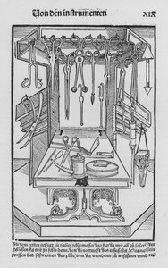 O Livro de Cirurgia de Hieronymus Brunschwig (litho) de (after) German School