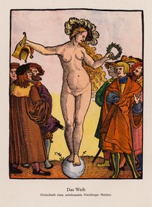 A mulher (lito colorido) de (after) German School