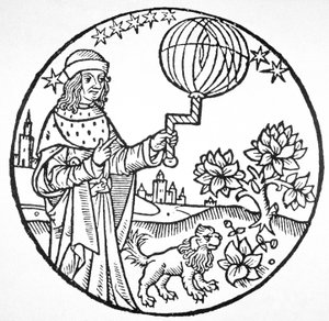 Retrato Ideal de Aristóteles (384-322 AC), cópia de uma ilustração de 