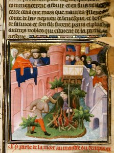Cott Nero E II pt.2 fol.105 Queima do Mestre dos Templários, de 
