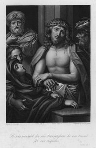 Cristo coroado com Espinhos, Isaías LIII, 5 (gravura) de (c.1489 1534) (after) Correggio