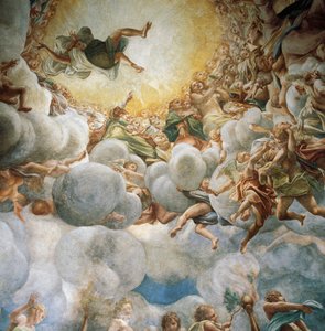 Eva e Maria ascendendo, detalhe da Assunção da Virgem de (c.1489 1534) Correggio