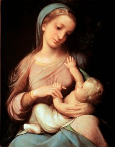 Virgem e Criança de (c.1489 1534) Correggio