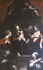 Madonna e Criança com São José e outros Santos de Innocenzo da Imola