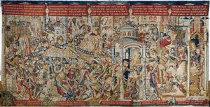A Guerra de Tróia: A Destruição de Tróia, c.1470 (tapeçaria)