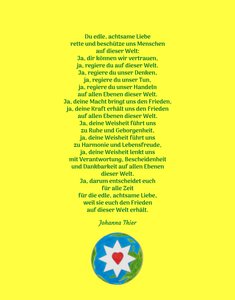 Tu, nobre e atencioso amor, salva e protege-nos a nós, humanos, neste mundo - Versão 1 de Johanna Thier