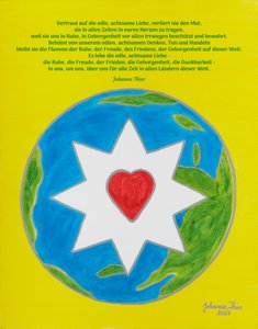 A estrela do amor nobre e atento por todas as pessoas deste mundo