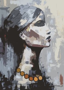 Mulher "Sombra da Sabedoria" Estilo colagem
