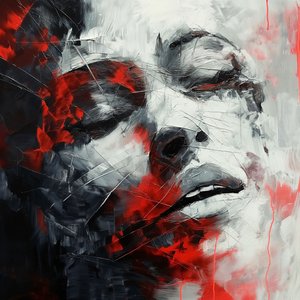 Pintura sobre dor e sofrimento, Decoração de parede barata para venda de F. Abderrahim