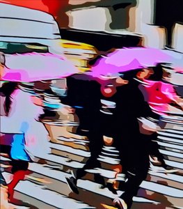 Guarda-chuva cor-de-rosa de Mavet