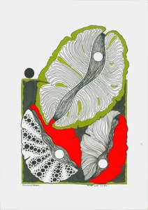 Flor de concha com pérolas