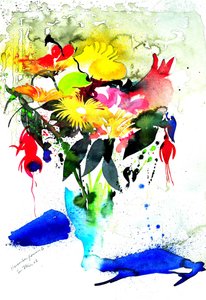 Flores de novembro II 56x36 de Simon Fletcher