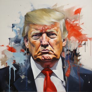 Donald Trump Pop Art Canvas Print, madeira emoldurada, arte moderna da parede da tela de F. Abderrahim