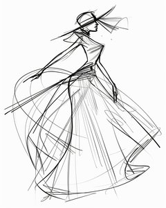 Esboço de linha única minimalista de design de moda AAPI, arte de parede | impressão a pedido de F. Abderrahim