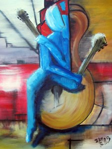 Mulher com guitarra