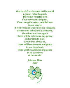 O nobre amor consciente une e traz paz a este mundo de Johanna Thier