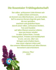 A mensagem da primavera de Rosental de Johanna Thier