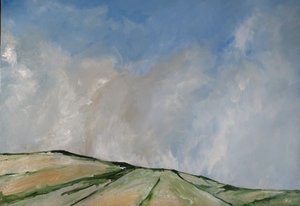 Vento e nuvens nas colinas