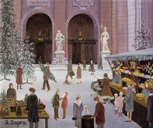 Mercado de Natal na praça da catedral