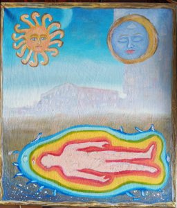 Landschaft mit der Aura eines Menschen von Elzbieta Goszczycka