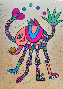Porco-girafa de Steffi_Seiler_Art