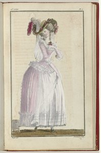 Cabinet des Modes ou Les Modes Nouvelles, 15 de junho de 1786, pl. EU