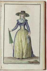 Cabinet des Modes ou Les Modes Nouvelles, 1 de Março de 1786, 8º livrinho, placa I