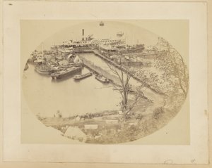 [Cais inferior, Belle Plain, Corpo de Construção da USMRR] [16 de maio de 1864].