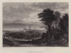 Lausanne (cor litho) de A.V. Copley (after) Fielding