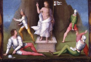A Ressurreição - detalhe de uma predella de A.  Piccinelli