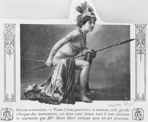 Mata Hari em uma dança de guerra, início do século 20 de A. Bert
